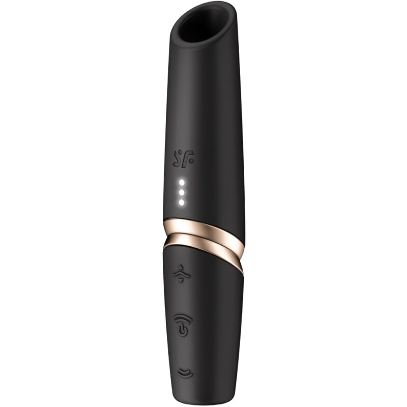 SATISFYER - PERFECT KISS ESTIMULADOR CLÍTORIS POR ONDAS NEGRO / DORADO - Mi tienda
