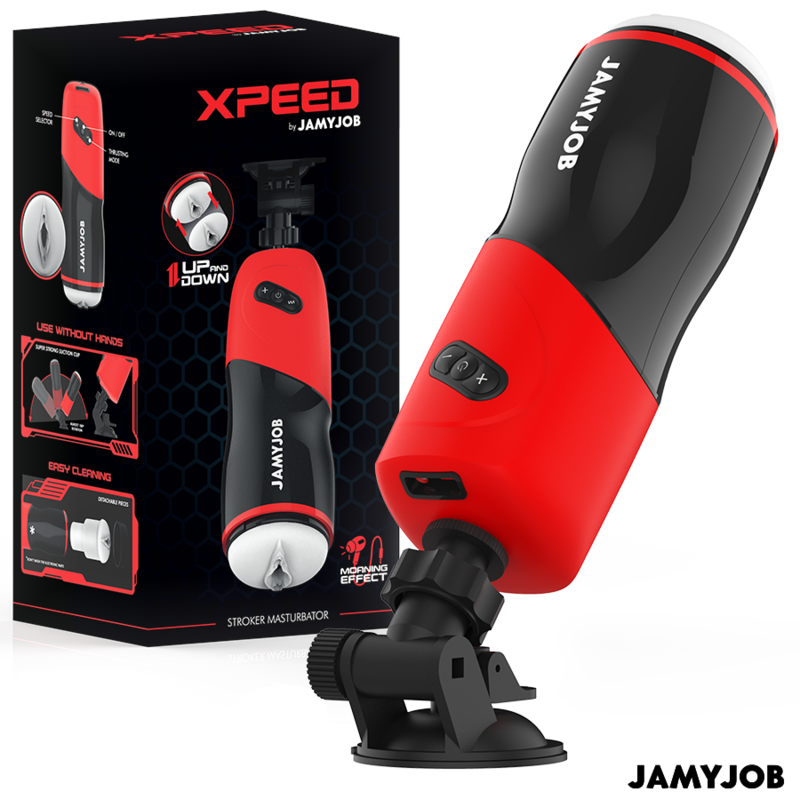 JAMYJOB - XPEED MASTURBADOR VAGINA AUTOMÁTICO 5 MODOS DE EMPUJE Y EFECTO SONIDO - Mi tienda