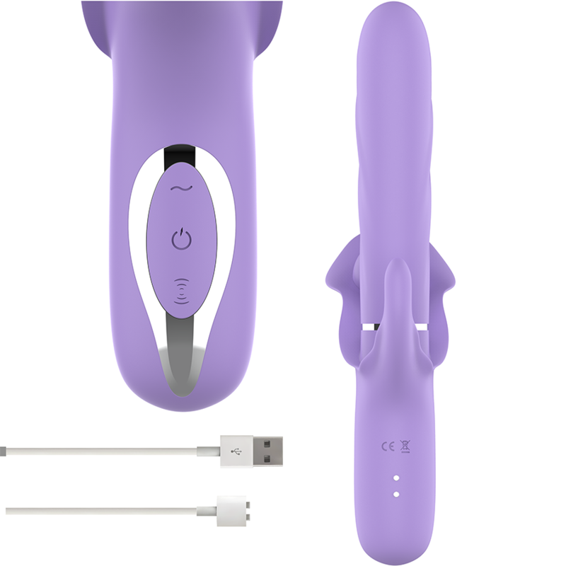 INTENSE - BILLIE VIBRADOR MULTIFUNCIÓN RECARGABLE ONDAS ESTIMULADORAS CON PULSADOR MORADO - Mi tienda