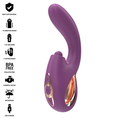 INTENSE - LALI VIBRADOR PUNTO G MULTIFUNCIÓN ESTIMULACIÓN & EMPUJE & VIBRACIÓN MORADO - Mi tienda