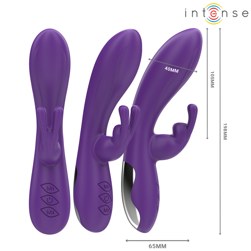 INTENSE - RANDALL VIBRADOR RABBIT 10 VIBRACIONES MORADO - Mi tienda