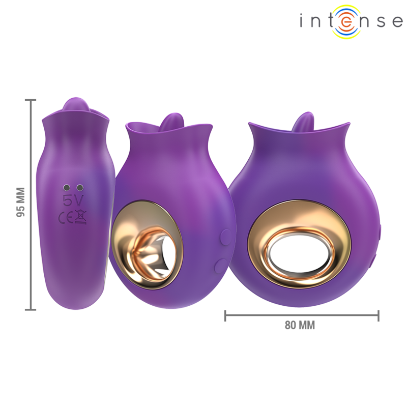 INTENSE - TULI ESTIMULADOR CLÍTORIS 9 VIBRACIONES & 9 OSCILACIONES MORADO - Mi tienda