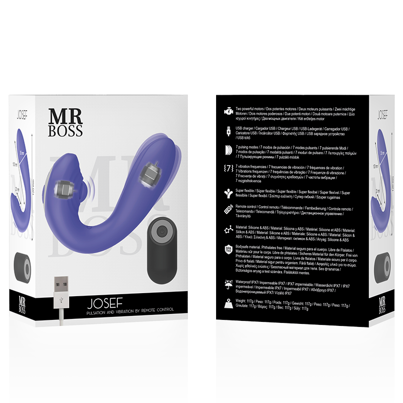MR BOSS - JOSEF PULSATION & VIBRATION CONTROL REMOTO PARA PAREJAS - Mi tienda