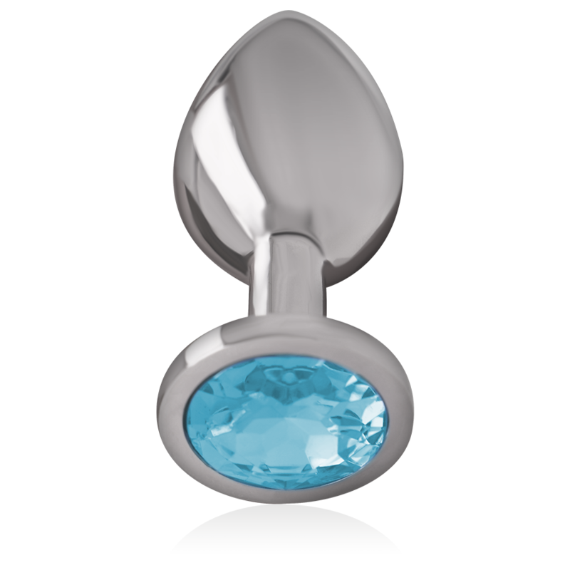 INTENSE - PLUG ANAL METAL ALUMINIO CON CRISTAL AZUL TALLA S/M/L - Mi tienda