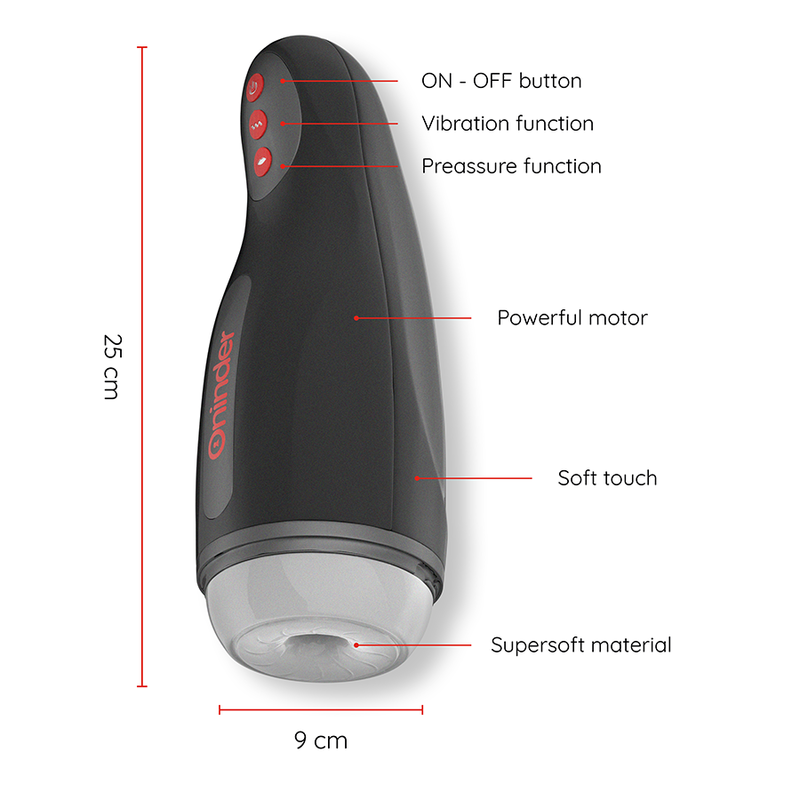 ONINDER - SEOUL MASTURBADOR MASCULINO DE COMPRESION Y VIBRACIÓN - APP GRATUITA - Mi tienda