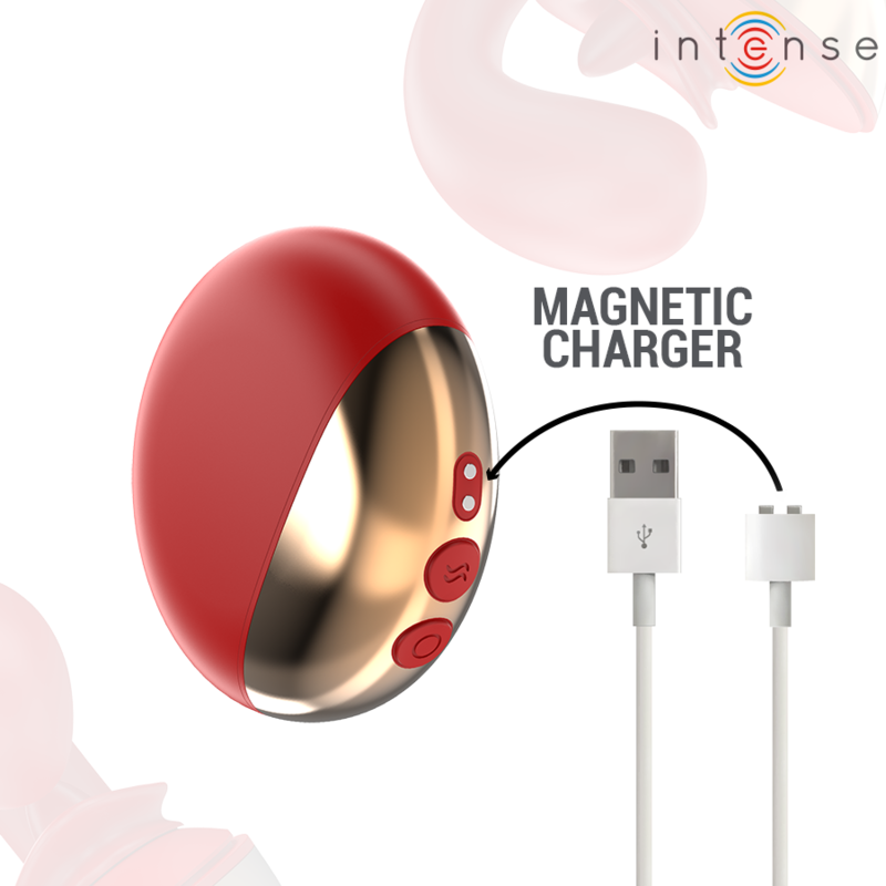 INTENSE - MARIAH VIBRADOR & ESTIMULADOR EN FORMA DE U 10 VIBRACIONES ROJO - Mi tienda