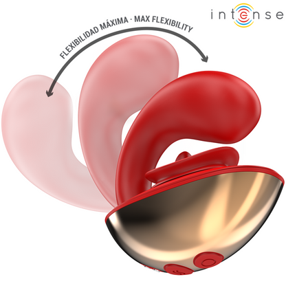 INTENSE - MARIAH VIBRADOR & ESTIMULADOR EN FORMA DE U 10 VIBRACIONES ROJO - Mi tienda