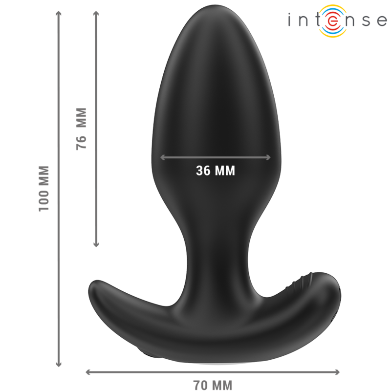 INTENSE - JOEY PLUG ANAL 10 VIBRACIONES NEGRO CONTROL REMOTO - Mi tienda
