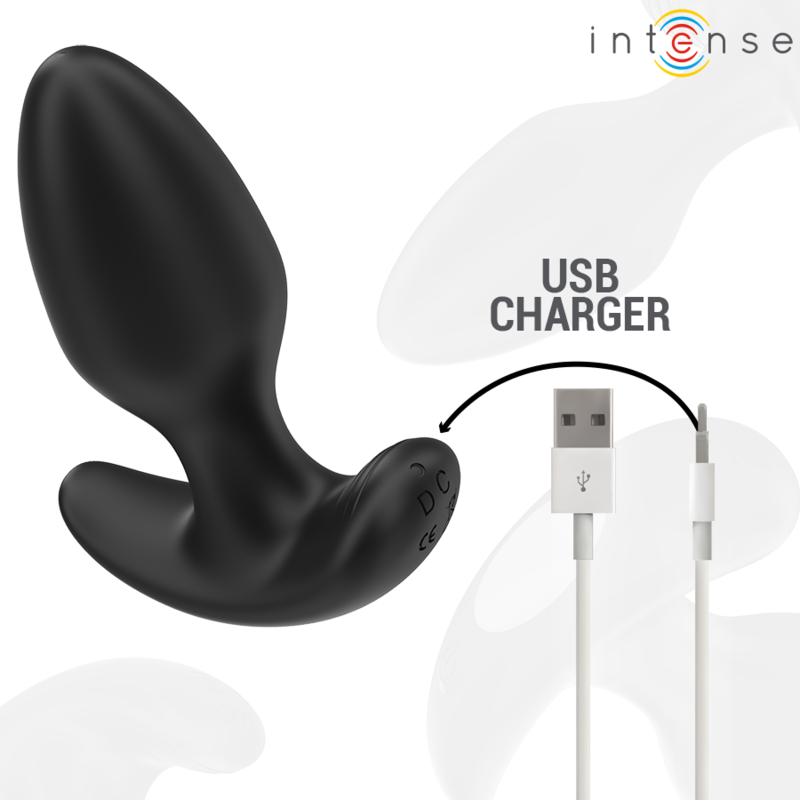 INTENSE - JOEY PLUG ANAL 10 VIBRACIONES NEGRO CONTROL REMOTO - Mi tienda