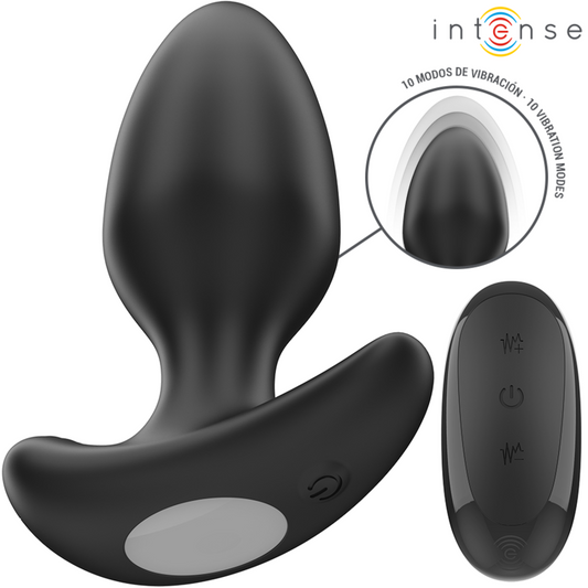 INTENSE - JOEY PLUG ANAL 10 VIBRACIONES NEGRO CONTROL REMOTO - Mi tienda