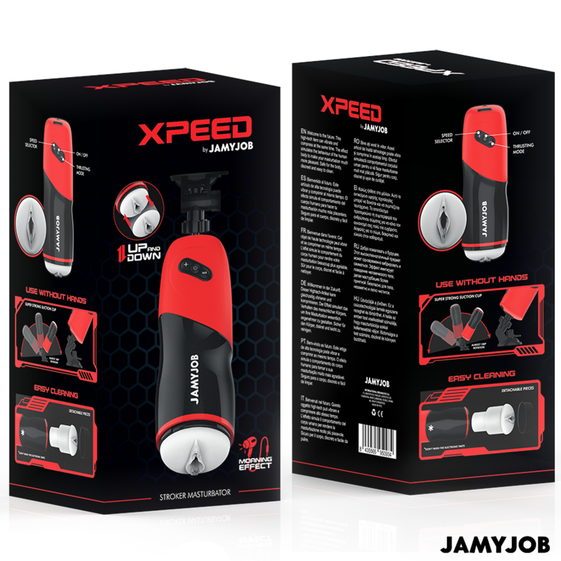 JAMYJOB - XPEED MASTURBADOR VAGINA AUTOMÁTICO 5 MODOS DE EMPUJE Y EFECTO SONIDO - Mi tienda