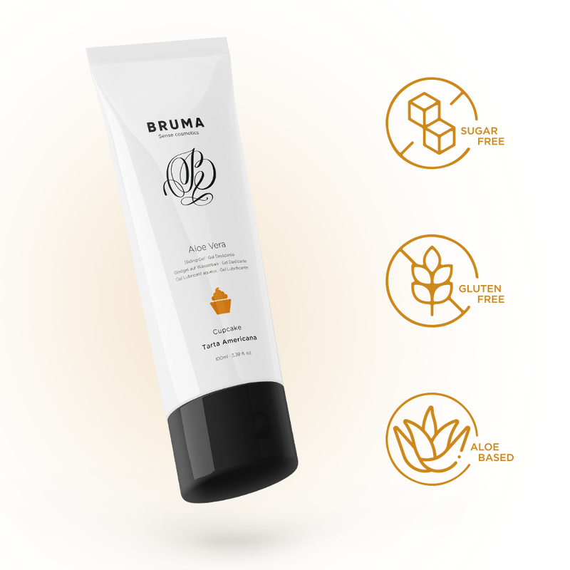 BRUMA - GEL "DESLIZANTE" CON ALOE VERA SABOR A TARTA AMERICANA 100 ML - Mi tienda